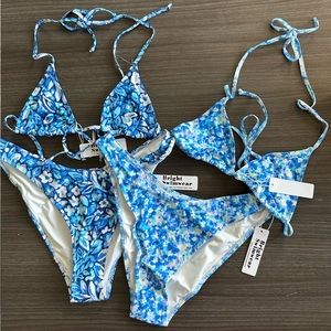 two bright swimwear bikinis, top size S, bottom size M